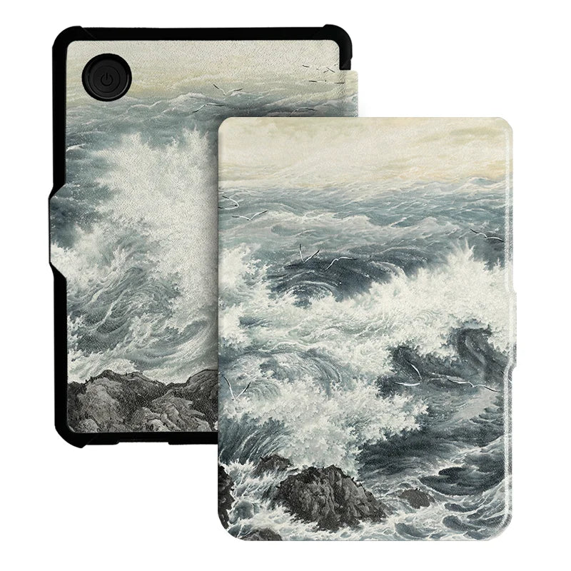For Kobo Clara Colour BW Protective cover 6-inch Auto Sleep Wake function E-book Case with painted patterns
