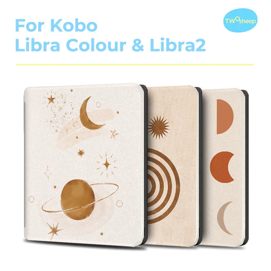 Twosheep For Kobo Libra Colour and Kobo Libra2 Protective cover 7-inch Auto Sleep Wake function E-book Case with patterns