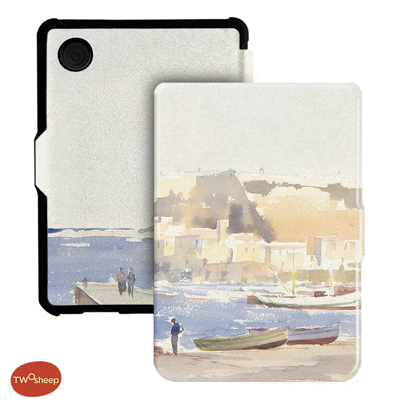 Twosheep For Kobo Clara Colour BW Protective cover 6-inch Auto Sleep Wake function E-book Case with painted patterns