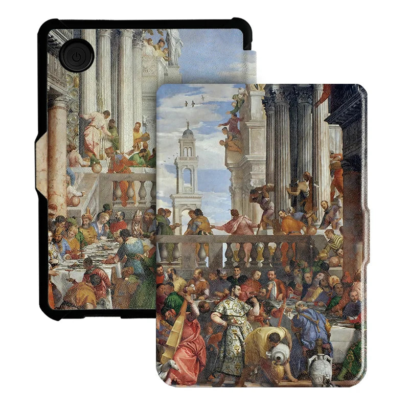 For Kobo Clara Colour BW Protective cover 6-inch Auto Sleep Wake function E-book Case with painted patterns