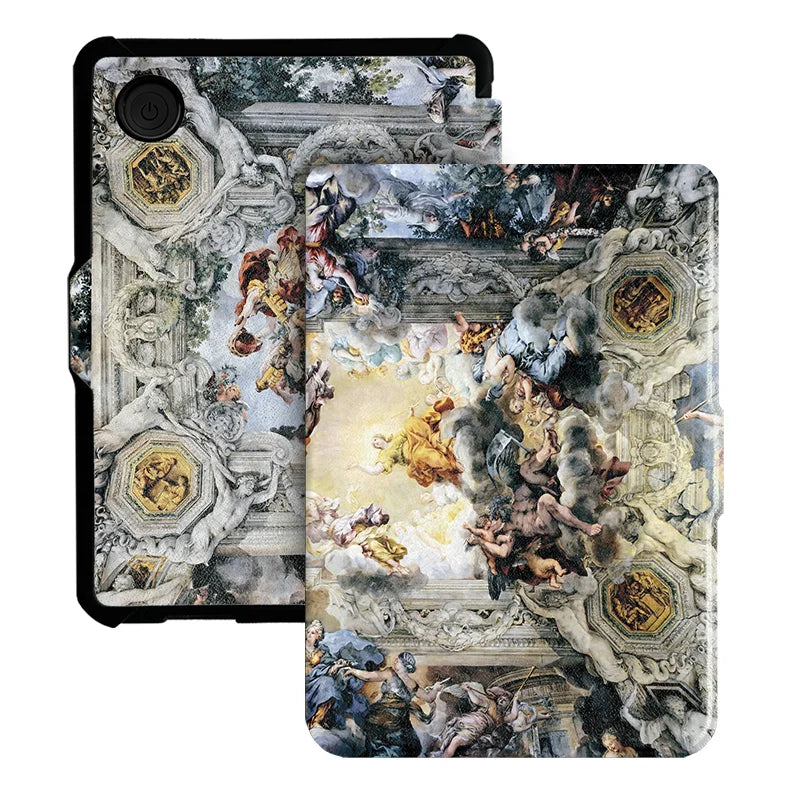 For Kobo Clara Colour BW Protective cover 6-inch Auto Sleep Wake function E-book Case with painted patterns