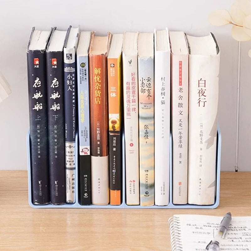 4 Layers Colour Bookends Sturdy Durable Desk Fixed Books Useful Tools Space Saving Bookshelves Students Desk Storage Racks
