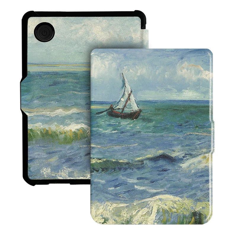 For Kobo Clara Colour BW Protective cover 6-inch Auto Sleep Wake function E-book Case with painted patterns