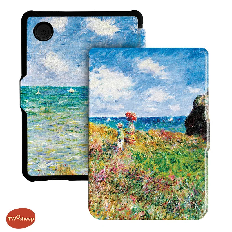 Twosheep For Kobo Clara Colour BW Protective cover 6-inch Auto Sleep Wake function E-book Case with painted patterns