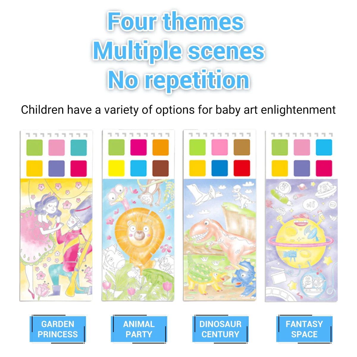 Children's Colouring Book 4-8 years old with colouring pens and paints Painting Skills Enhancement Enlightenment Gifts