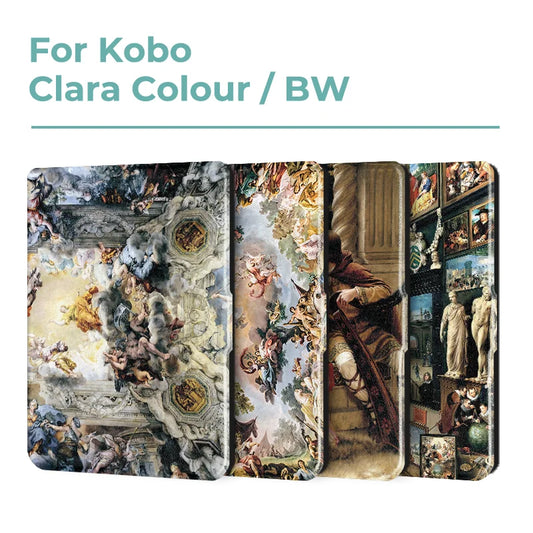 For Kobo Clara Colour BW Protective cover 6-inch Auto Sleep Wake function E-book Case with painted patterns